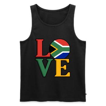 Südafrika - Männer Premium Bio Tank Top - Schwarz - Vorne - Michal (187cm)