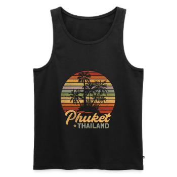 Thailand - Männer Premium Bio Tank Top - Schwarz - Vorne - Michal (187cm)
