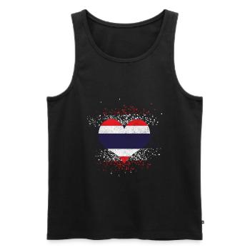 Thailand - Männer Premium Bio Tank Top - Schwarz - Vorne - Michal (187cm)