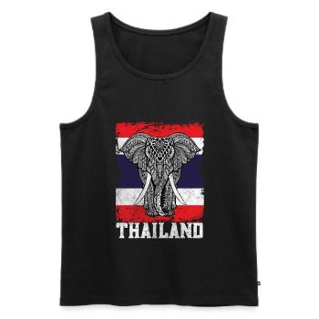Thailand - Männer Premium Bio Tank Top - Schwarz - Vorne - Michal (187cm)