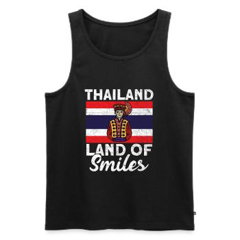 Thailand - Männer Premium Bio Tank Top - Schwarz - Vorne - Michal (187cm)