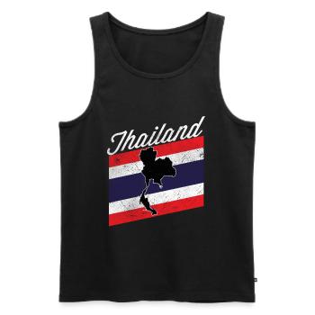 Thailand - Männer Premium Bio Tank Top - Schwarz - Vorne - Michal (187cm)