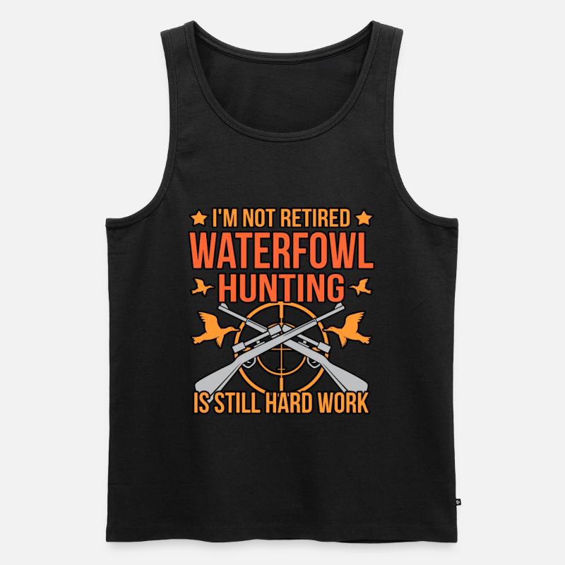 Geschenkidee für die Wasservogeljagd - Männer Premium Bio Tank Top - Schwarz