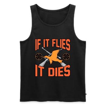 Geschenkidee für die Wasservogeljagd - Männer Premium Bio Tank Top - Schwarz - Vorne - Michal (187cm)