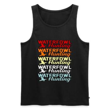 Geschenkidee für die Wasservogeljagd - Männer Premium Bio Tank Top - Schwarz - Vorne - Michal (187cm)