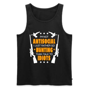 Geschenkidee für die Wasservogeljagd - Männer Premium Bio Tank Top - Schwarz - Vorne - Michal (187cm)