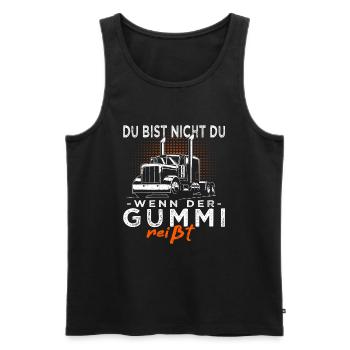 LKW Fahrer & Trucker - Fernfahrer mit Lastwagen - Männer Premium Bio Tank Top - Schwarz - Vorne - AI Model Male 178 light (178cm)
