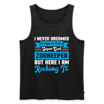 Zoowärter - Männer Premium Bio Tank Top - Schwarz - Vorne - AI Model Male 178 light (178cm)