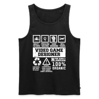 Video Game Designer - Männer Premium Bio Tank Top - Schwarz - Vorne - AI Model Male 178 light (178cm)