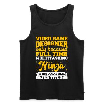 Video Game Designer - Männer Premium Bio Tank Top - Schwarz - Vorne - AI Model Male 178 light (178cm)