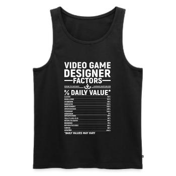 Video Game Designer - Männer Premium Bio Tank Top - Schwarz - Vorne - AI Model Male 178 light (178cm)