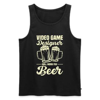 Video Game Designer - Männer Premium Bio Tank Top - Schwarz - Vorne - AI Model Male 178 light (178cm)