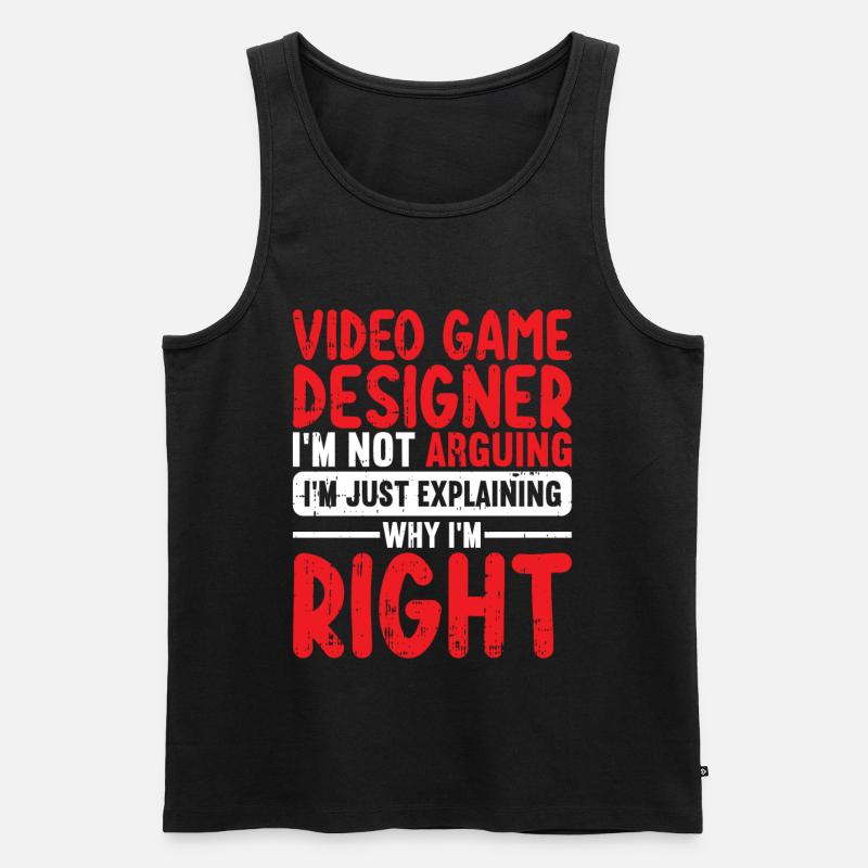 Video Game Designer - Männer Premium Bio Tank Top - Schwarz