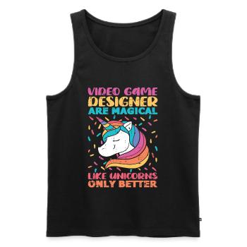 Video Game Designer - Männer Premium Bio Tank Top - Schwarz - Vorne - AI Model Male 178 light (178cm)