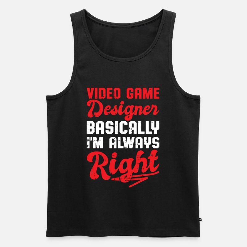 Video Game Designer - Männer Premium Bio Tank Top - Schwarz