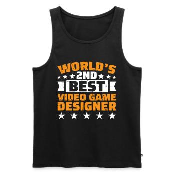 Video Game Designer - Männer Premium Bio Tank Top - Schwarz - Vorne - AI Model Male 178 light (178cm)