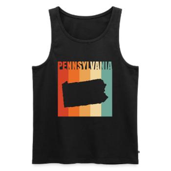 Beauté de Pennsylvanie cadeau - Débardeur bio Premium Homme - noir - Devant - AI Model Male 178 light (178cm)