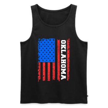 Flags gift Oklahomas Usa - Men's Premium Organic Tank Top - black - Front - Michal (187cm)