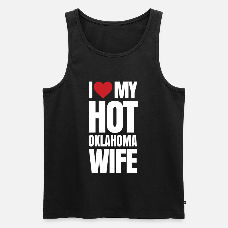 Oklahoma Ehefrau Geschenk - Männer Premium Bio Tank Top - Schwarz