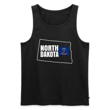 North Dakota Home Gift - Men's Premium Organic Tank Top - black - Front - Michal (187cm)