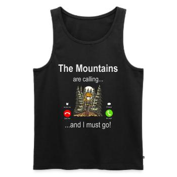 Les montagnes m’appellent et je dois y aller - Randonnée - Débardeur bio Premium Homme - noir - Devant - Michal (187cm)