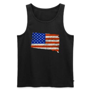 Dakota du Sud Home Usa drapeau cadeau - Débardeur bio Premium Homme - noir - Devant - Michal (187cm)