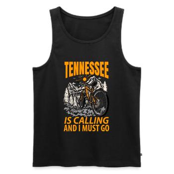 Tennessee abenteuer geschenk - Männer Premium Bio Tank Top - Schwarz - Vorne - Michal (187cm)