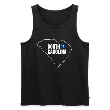South Carolina Home Gift - Men's Premium Organic Tank Top - black - Front - Michal (187cm)