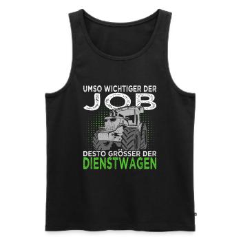 Bauern - Landwirt - Traktoren - Männer Premium Bio Tank Top - Schwarz - Vorne - AI Model Male 178 light (178cm)