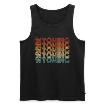 Gift From Wyoming Residents - Men's Premium Organic Tank Top - black - Front - AI Model Male 178 light (178cm)