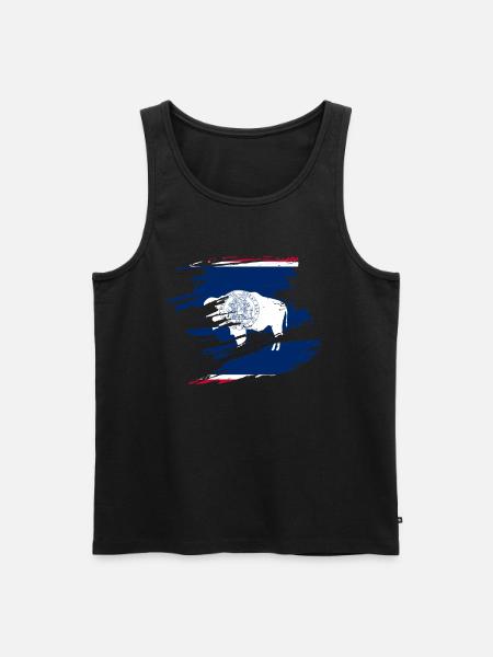 Wyoming hausgeschenk - Männer Premium Bio Tank Top - Schwarz