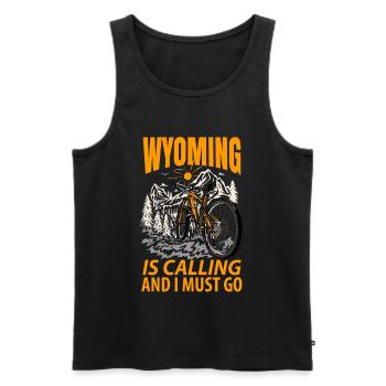 Cadeau aventureux du Wyoming - Débardeur bio Premium Homme - noir - Devant - AI Model Male 178 light (178cm)