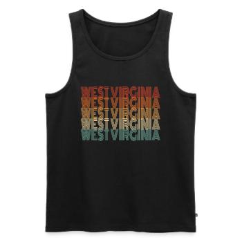 West Virginia Travels Geschenk - Männer Premium Bio Tank Top - Schwarz - Vorne - AI Model Male 178 light (178cm)