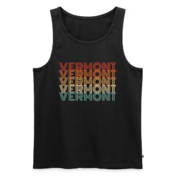 Vermont Residents Gift - Men's Premium Organic Tank Top - black - Front - AI Model Male 178 light (178cm)