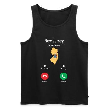 Visite au New Jersey Gift - Débardeur bio Premium Homme - noir - Devant - AI Model Male 178 light (178cm)