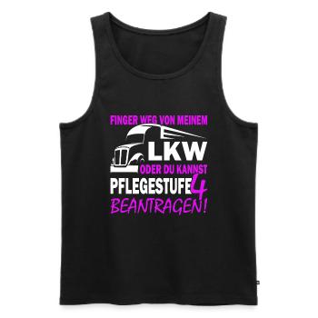 Finger weg von meinem LKW - LKW Fahrer - Männer Premium Bio Tank Top - Schwarz - Vorne - AI Model Male 178 light (178cm)
