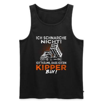 Kipper - Kipperfahrer - Muldenkipper - Männer Premium Bio Tank Top - Schwarz - Vorne - AI Model Male 178 light (178cm)
