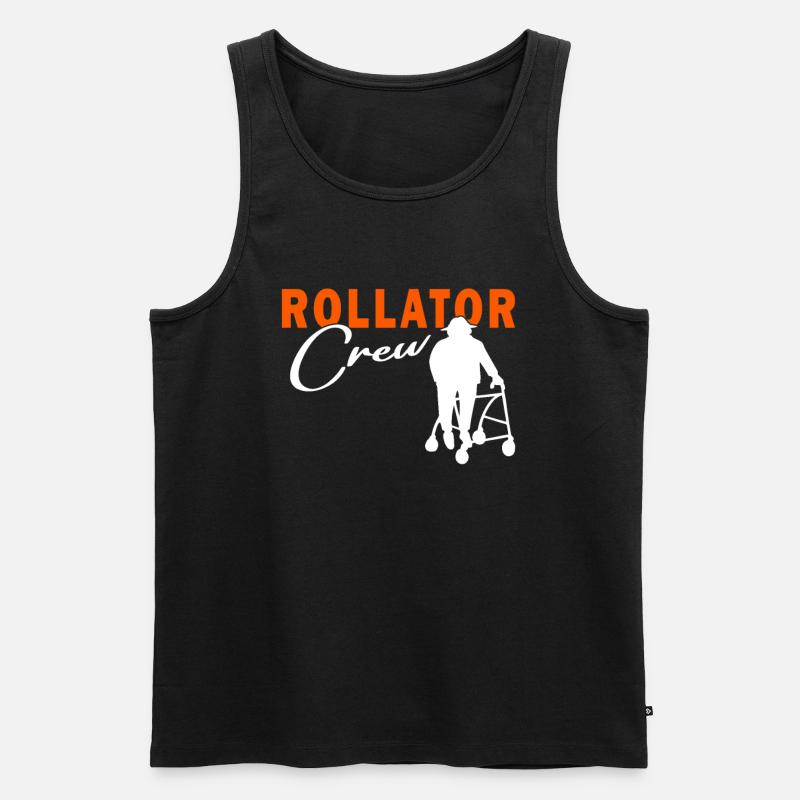Rollator Crew - Altenpfleger - Krankenschwester - Männer Premium Bio Tank Top - Schwarz