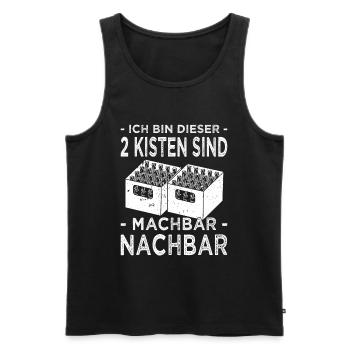 Nachbar - Nachbarin - Nachbarschaftsgeschenk - Männer Premium Bio Tank Top - Schwarz - Vorne - AI Model Male 178 light (178cm)