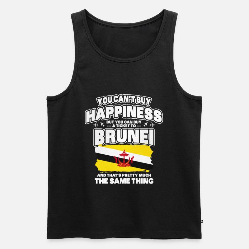 Brunei - Männer Premium Bio Tank Top - Schwarz