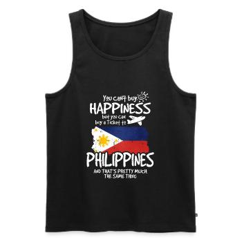 Philippinen - Männer Premium Bio Tank Top - Schwarz - Vorne - AI Model Male 178 light (178cm)