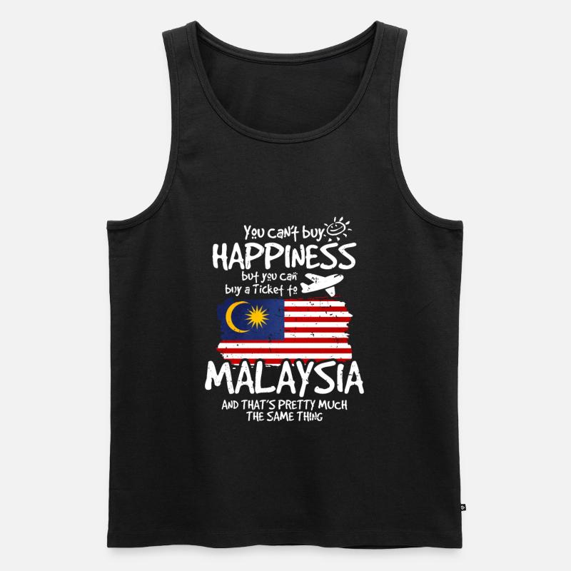 Malaysia - Männer Premium Bio Tank Top - Schwarz
