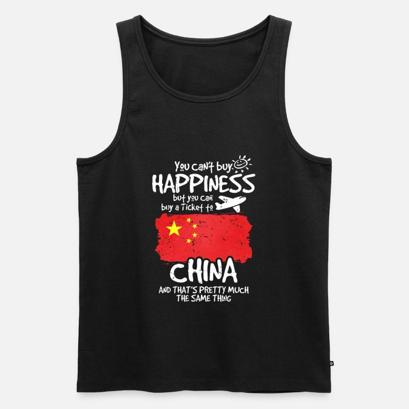 China - Männer Premium Bio Tank Top - Schwarz