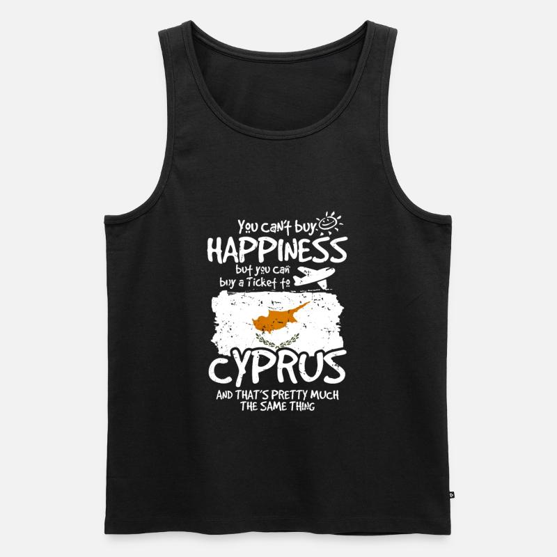 Zypern - Männer Premium Bio Tank Top - Schwarz