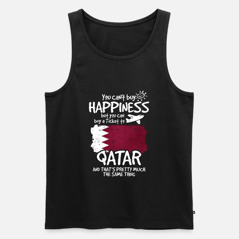 Katar - Männer Premium Bio Tank Top - Schwarz