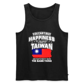 Taiwan - Men's Premium Organic Tank Top - black - Front - AI Model Male 178 light (178cm)