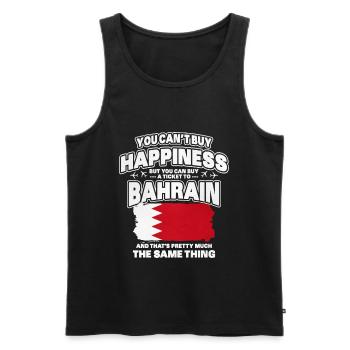 Bahrain - Men's Premium Organic Tank Top - black - Front - AI Model Male 178 light (178cm)
