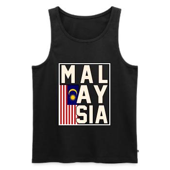 Malaysia - Männer Premium Bio Tank Top - Schwarz - Vorne - AI Model Male 178 light (178cm)