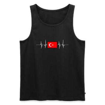 Türkei - Männer Premium Bio Tank Top - Schwarz - Vorne - AI Model Male 178 light (178cm)