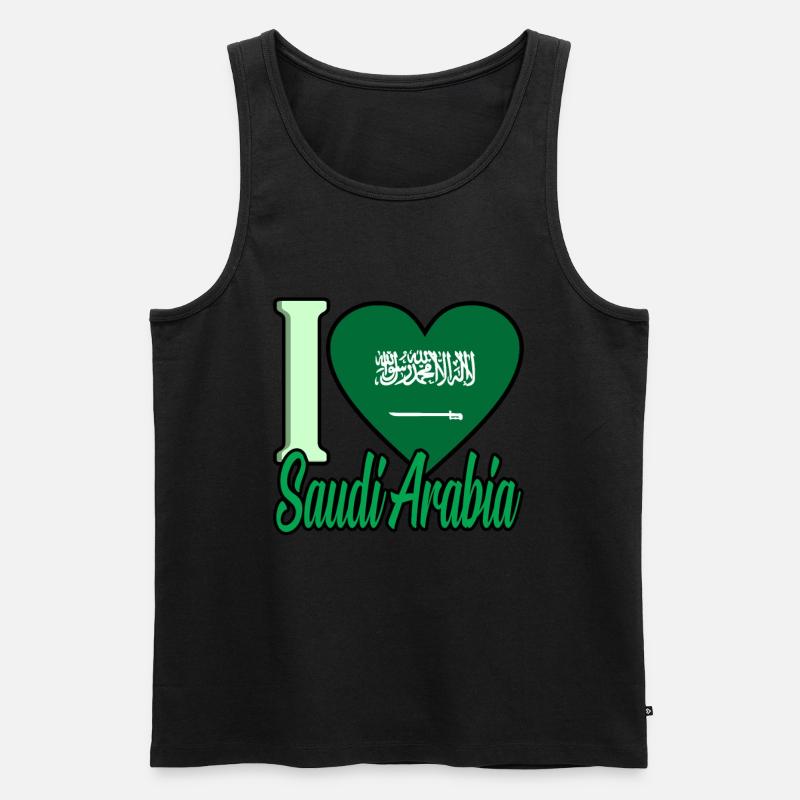 Saudi arabien - Männer Premium Bio Tank Top - Schwarz